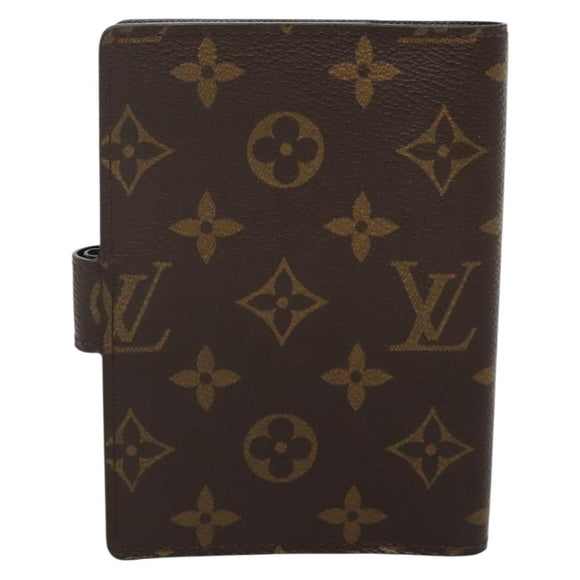 LOUIS VUITTON Monogram Agenda Koala PM Day Planner Cover Black LV Auth 138598