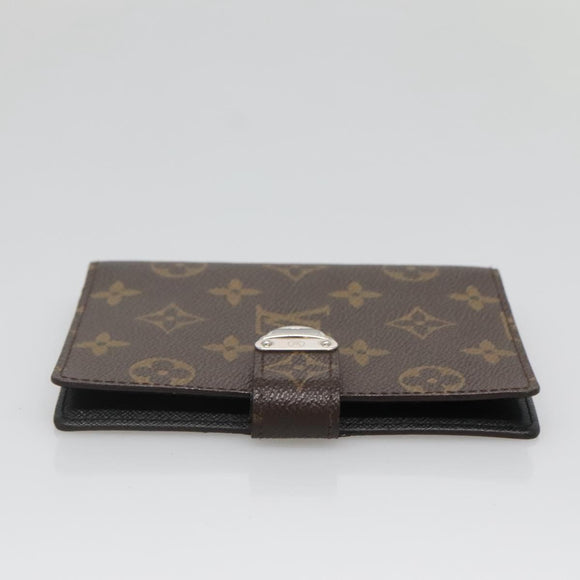 LOUIS VUITTON Monogram Agenda Koala PM Day Planner Cover Black LV Auth 138598