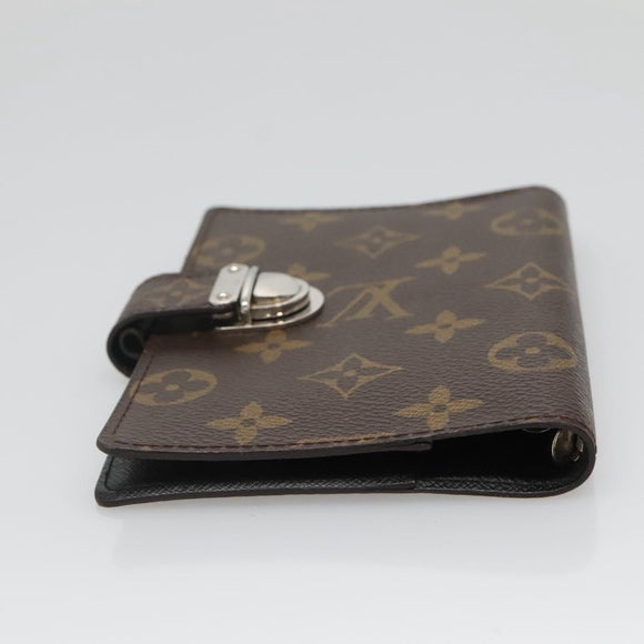 LOUIS VUITTON Monogram Agenda Koala PM Day Planner Cover Black LV Auth 138598