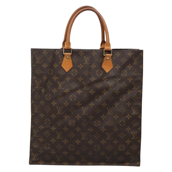 LOUIS VUITTON Monogram Sac Plat Hand Bag M51140 LV Auth 138609