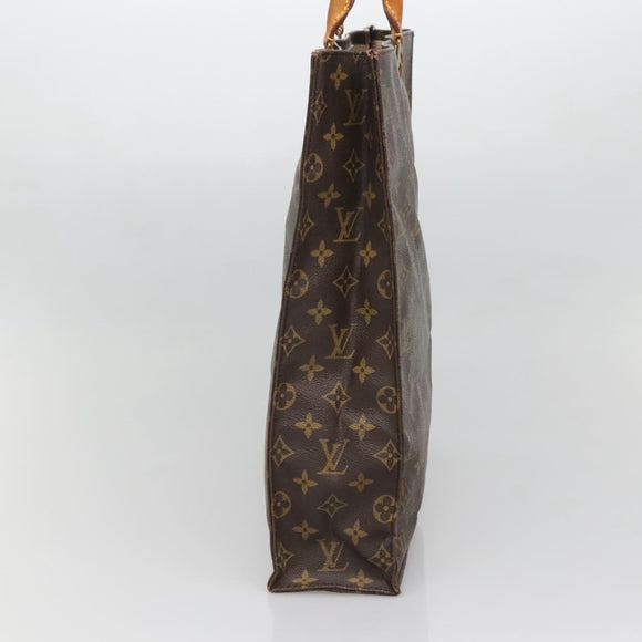 LOUIS VUITTON Monogram Sac Plat Hand Bag M51140 LV Auth 138609