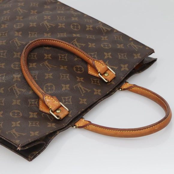 LOUIS VUITTON Monogram Sac Plat Hand Bag M51140 LV Auth 138609