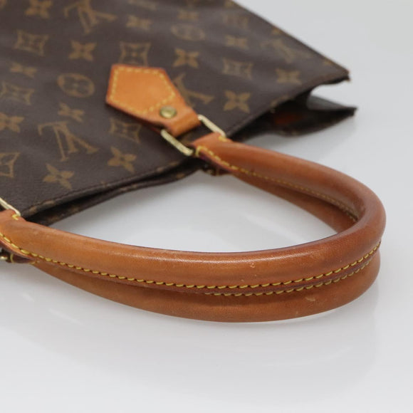 LOUIS VUITTON Monogram Sac Plat Hand Bag M51140 LV Auth 138609
