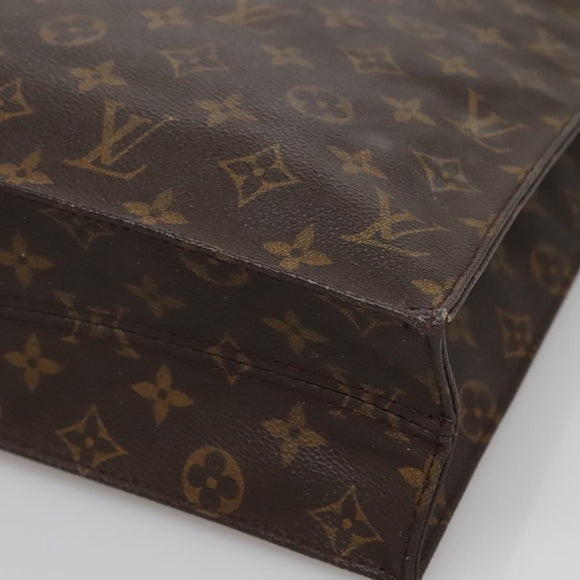 LOUIS VUITTON Monogram Sac Plat Hand Bag M51140 LV Auth 138610