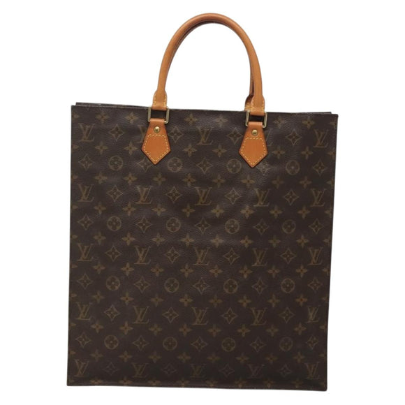 LOUIS VUITTON Monogram Sac Plat Hand Bag M51140 LV Auth 138610