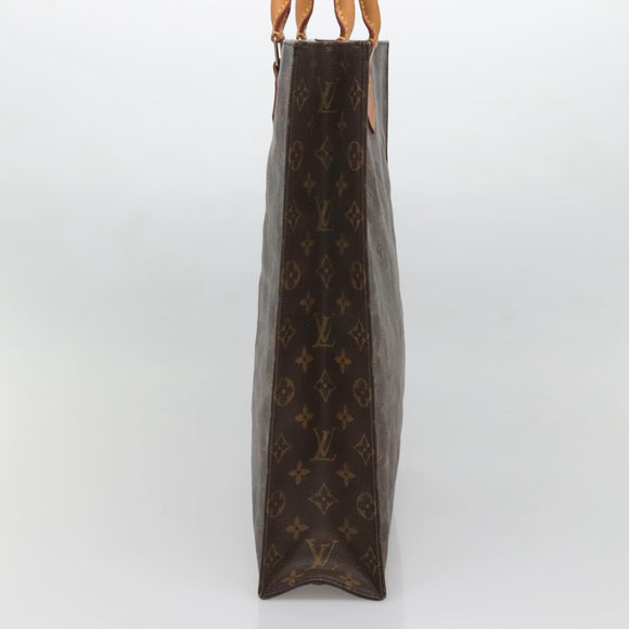 LOUIS VUITTON Monogram Sac Plat Hand Bag M51140 LV Auth 138610