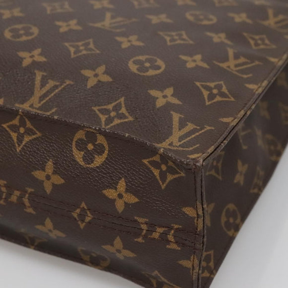 LOUIS VUITTON Monogram Sac Plat Hand Bag M51140 LV Auth 138611