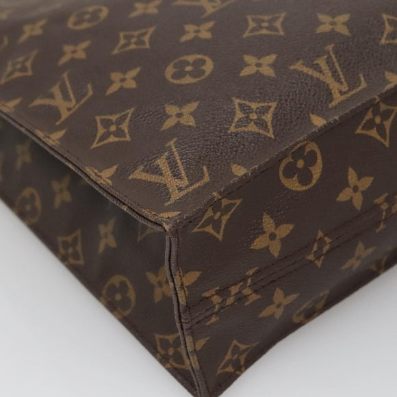 LOUIS VUITTON Monogram Sac Plat Hand Bag M51140 LV Auth 138611