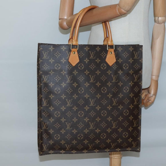LOUIS VUITTON Monogram Sac Plat Handtasche M51140 LV Auth 138611