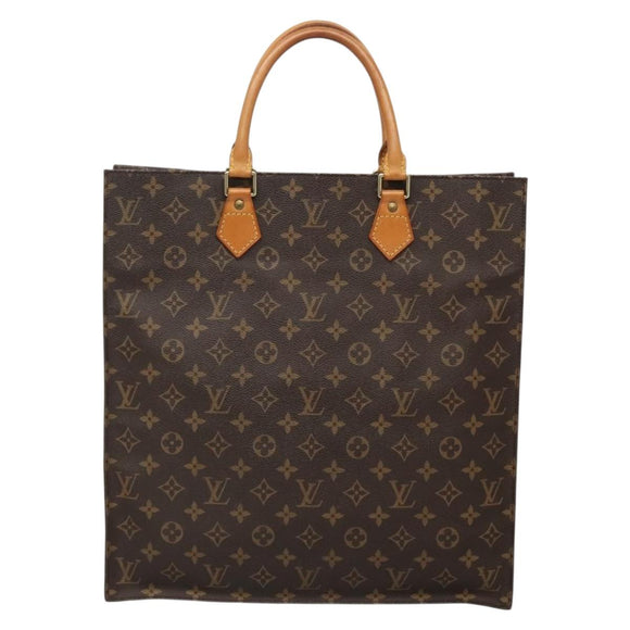 LOUIS VUITTON Monogram Sac Plat Hand Bag M51140 LV Auth 138611