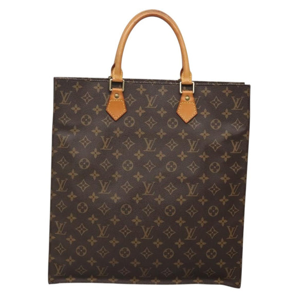 LOUIS VUITTON Monogram Sac Plat Hand Bag M51140 LV Auth 138611