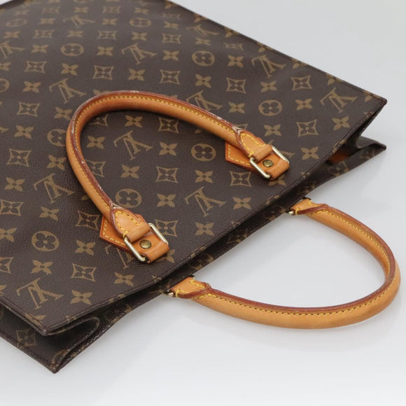 LOUIS VUITTON Monogram Sac Plat Hand Bag M51140 LV Auth 138611