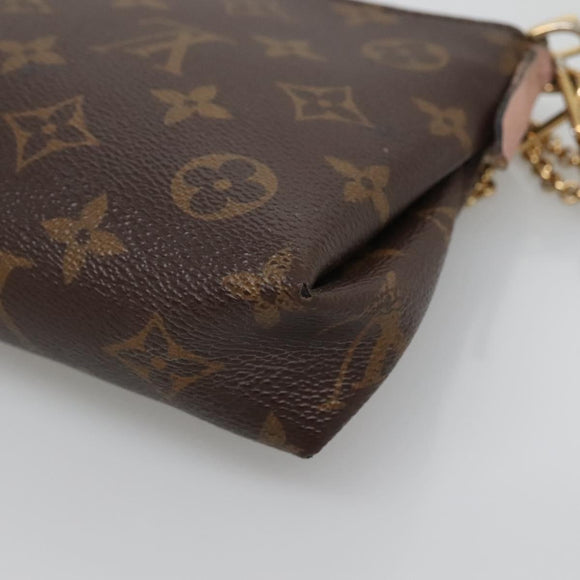LOUIS VUITTON Monogram Pallas Clutch Shoulder Bag M44037 LV Auth 138614