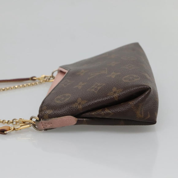 LOUIS VUITTON Monogram Pallas Clutch Shoulder Bag M44037 LV Auth 138614