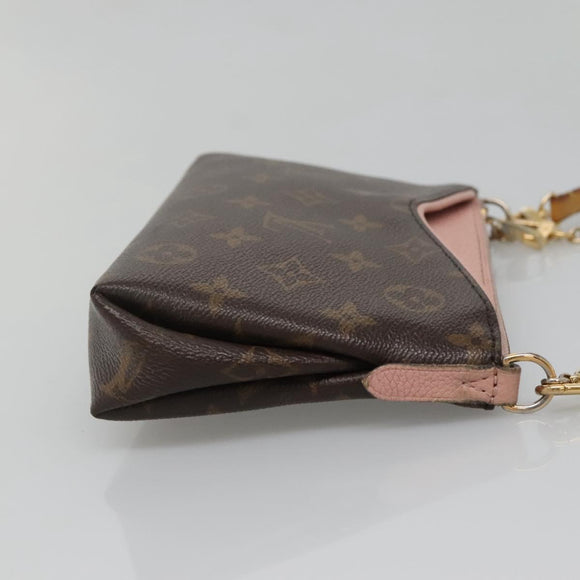 LOUIS VUITTON Monogram Pallas Clutch Shoulder Bag M44037 LV Auth 138614