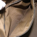 FENDI Zucca Canvas Vanity Pouch Black Brown Auth 138627-21