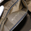 FENDI Zucca Canvas Vanity Pouch Black Brown Auth 138627-12