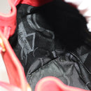 Salvatore Ferragamo Gancini Backpack Suede Red Gold Auth 138631-22