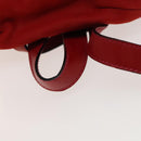 Salvatore Ferragamo Gancini Backpack Suede Red Gold Auth 138631-7