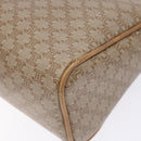 CELINE Macadam Canvas Shoulder Bag PVC Beige Gold Auth 138632-15