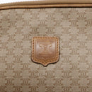 CELINE Macadam Canvas Shoulder Bag PVC Beige Gold Auth 138632-17