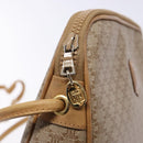 CELINE Macadam Canvas Shoulder Bag PVC Beige Gold Auth 138632-18