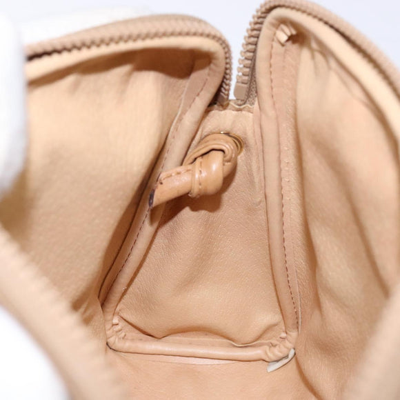 CELINE Macadam Canvas Shoulder Bag PVC Beige Gold Auth 138632