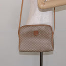CELINE Macadam Canvas Shoulder Bag PVC Beige Gold Auth 138632-22