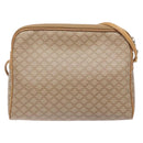 CELINE Macadam Canvas Shoulder Bag PVC Beige Gold Auth 138632-2