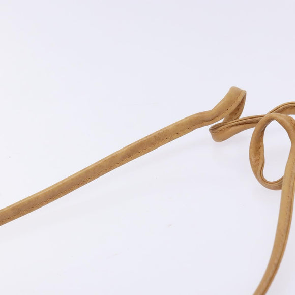 CELINE Macadam Canvas Shoulder Bag PVC Beige Gold Auth 138632