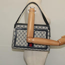 GUCCI GG Supreme Sherry Line Shoulder Bag PVC Navy Gold 904 02 013 Auth 138634-23