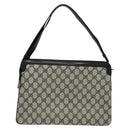 GUCCI GG Supreme Sherry Line Shoulder Bag PVC Navy Gold 904 02 013 Auth 138634-2