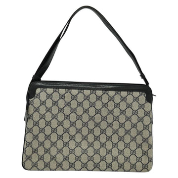 GUCCI GG Supreme Sherry Line Shoulder Bag PVC Navy Gold 904 02 013 Auth 138634 - 0