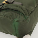 PRADA Shoulder Bag Nylon Khaki Gold Auth 138636-10