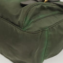 PRADA Shoulder Bag Nylon Khaki Gold Auth 138636-16