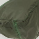 PRADA Shoulder Bag Nylon Khaki Gold Auth 138636-12