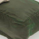 PRADA Shoulder Bag Nylon Khaki Gold Auth 138636-13