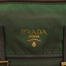 PRADA Shoulder Bag Nylon Khaki Gold Auth 138636-20