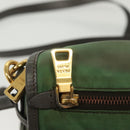 PRADA Shoulder Bag Nylon Khaki Gold Auth 138636-18