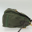PRADA Shoulder Bag Nylon Khaki Gold Auth 138636-3