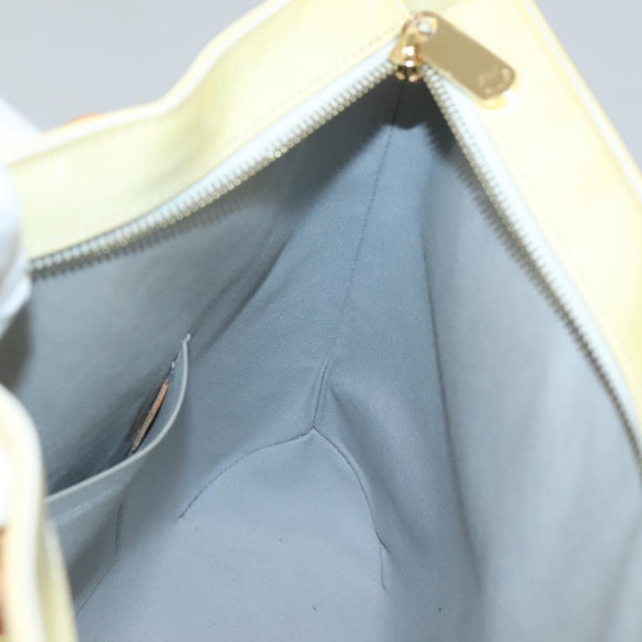 LOUIS VUITTON Monogram Vernis Brentwood Shoulder Bag Perle M91512 Auth 138653