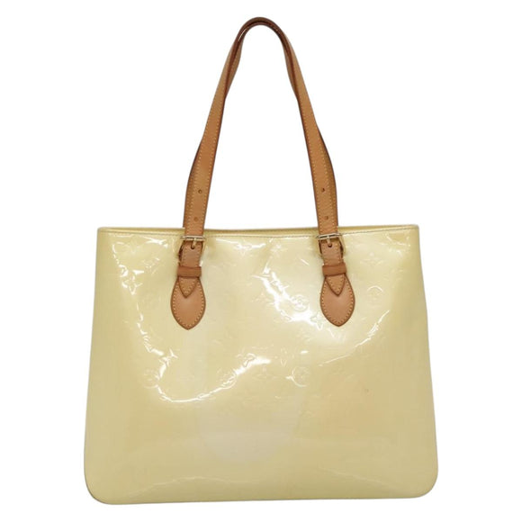 LOUIS VUITTON Monogram Vernis Brentwood Shoulder Bag Perle M91512 Auth 138653