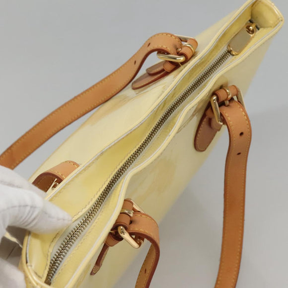 LOUIS VUITTON Monogram Vernis Brentwood Shoulder Bag Perle M91512 Auth 138653