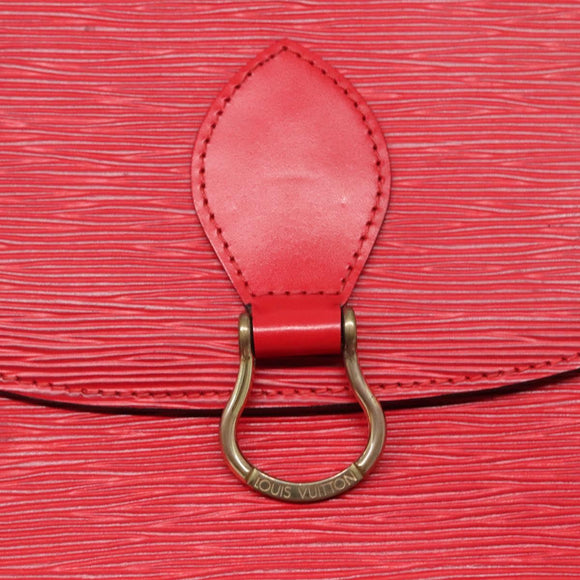 LOUIS VUITTON Epi Saint Cloud GM Shoulder Bag Red M52197 LV Auth 138659