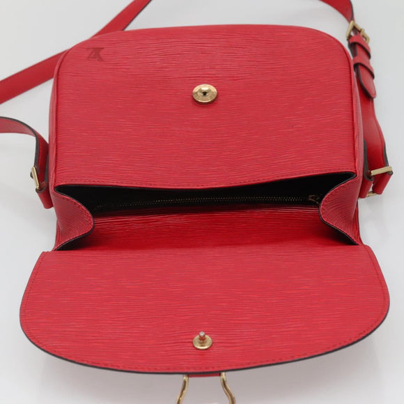 LOUIS VUITTON Epi Saint Cloud GM Shoulder Bag Red M52197 LV Auth 138659