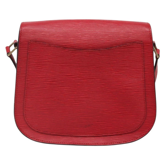 LOUIS VUITTON Epi Saint Cloud GM Shoulder Bag Red M52197 LV Auth 138659