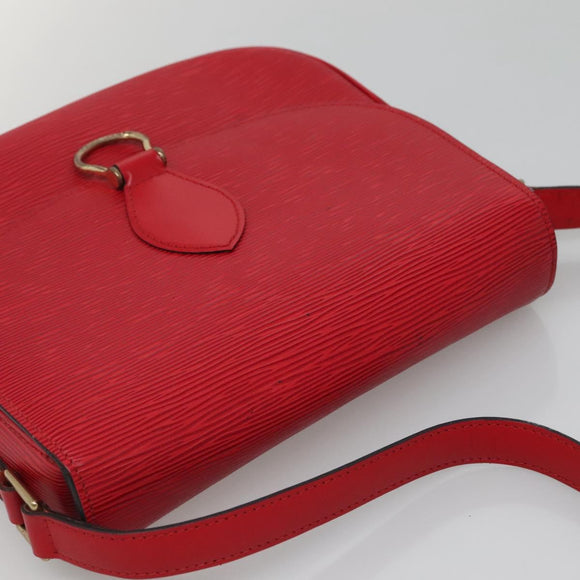 LOUIS VUITTON Epi Saint Cloud GM Shoulder Bag Red M52197 LV Auth 138659
