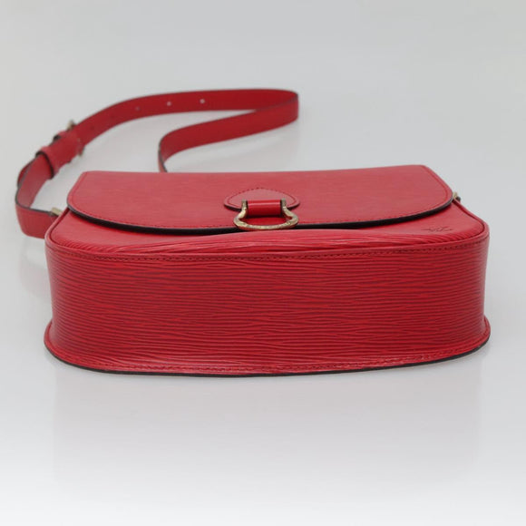 LOUIS VUITTON Epi Saint Cloud GM Shoulder Bag Red M52197 LV Auth 138659