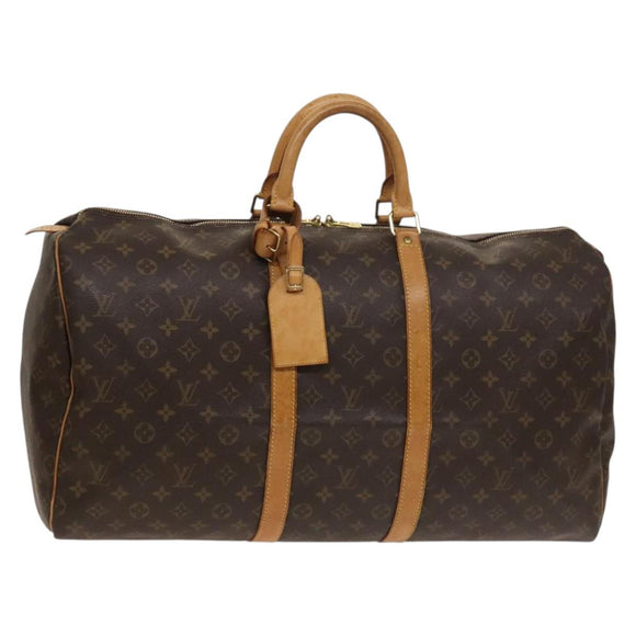 LOUIS VUITTON Monogram Keepall 55 Boston Bag M41424 LV Auth 138666