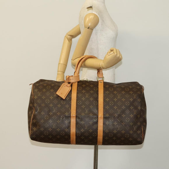 LOUIS VUITTON Monogram Keepall 55 Boston Bag M41424 LV Auth 138666